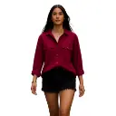 Women Maroon Casual Shirt – Stylish Fit